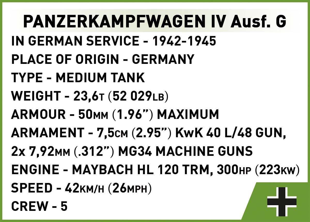 Klocki Panzerkampfwagen IV Ausf. G 643 klocków 