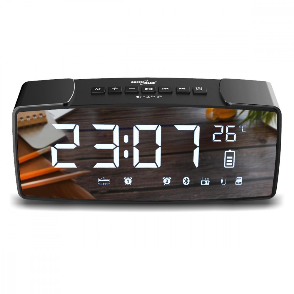 Radiobudzik Bluetooth 4.2 FM Aux-in GB200 