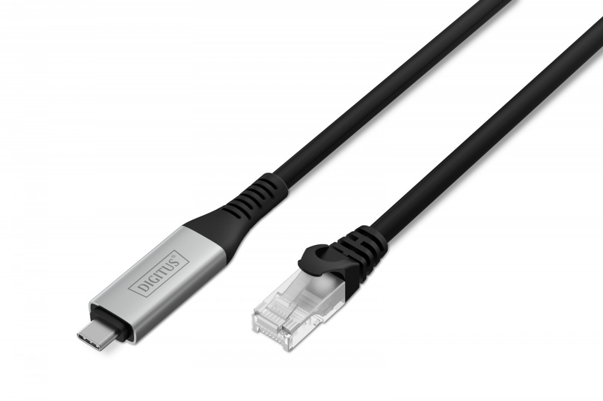 Kabel adapter USB-C - RJ45 Kat. 6A S/FTP, 1 Gbit/s, USB 3.2 Gen1, LSZH, 3m