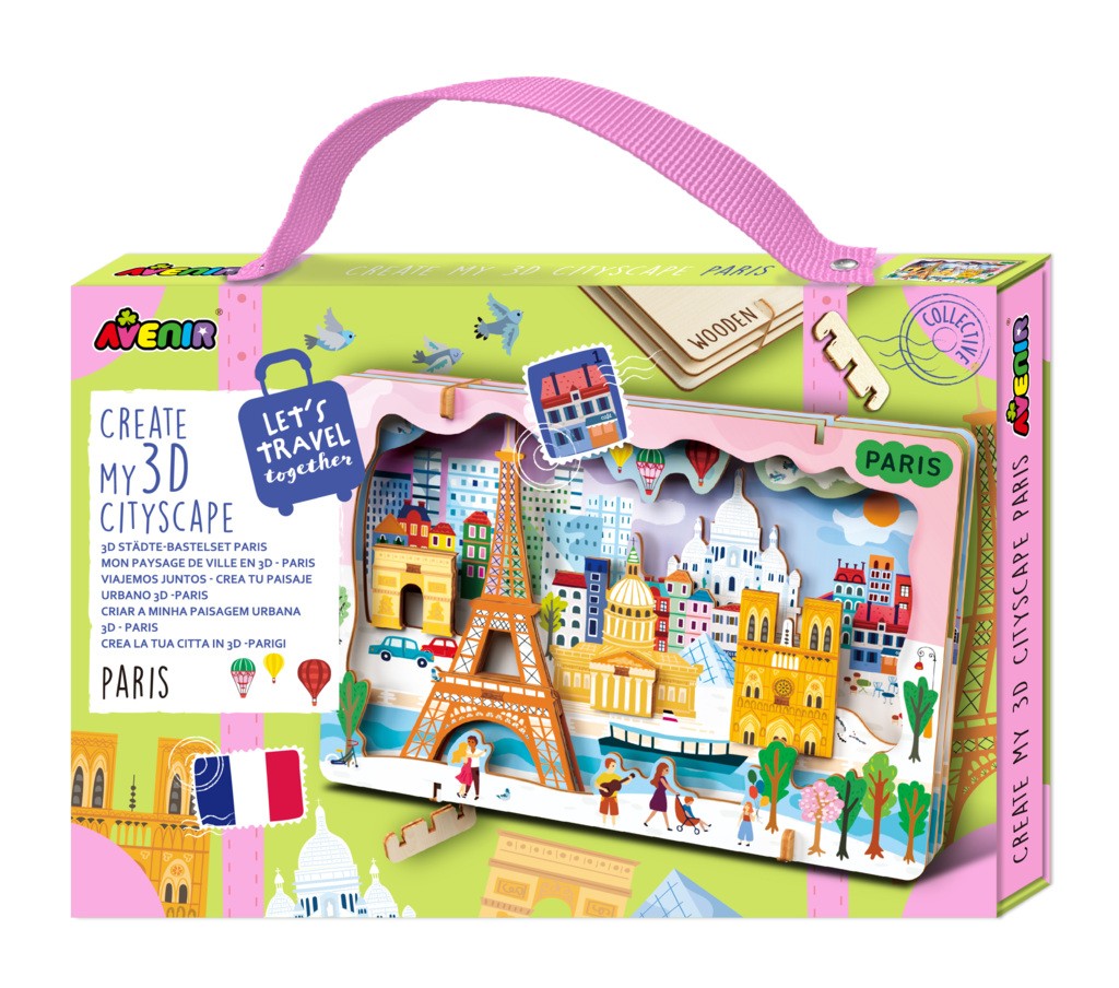 Puzzle Stwórz pejzaż miejski 3D - Paryż 