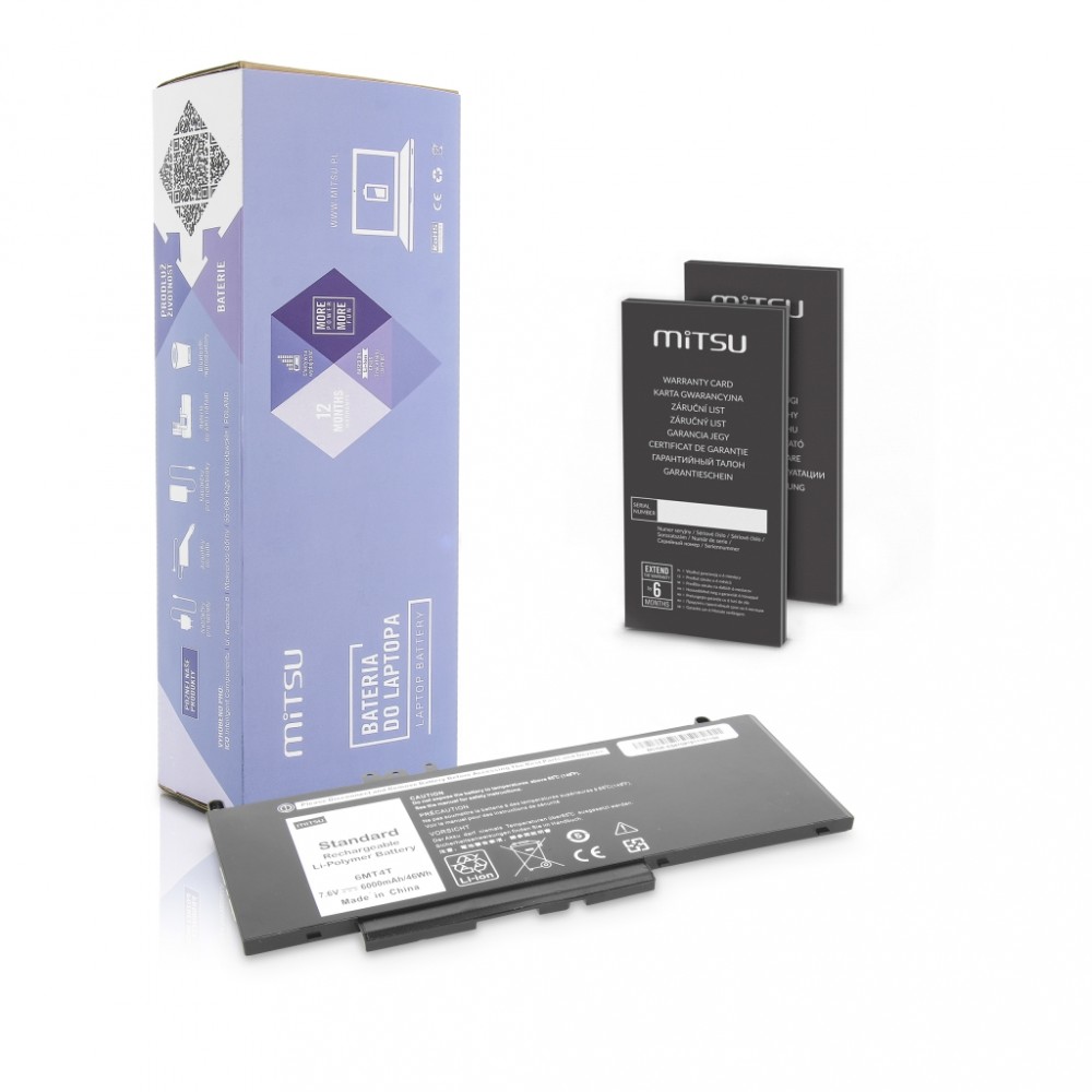 Bateria do Dell Latitude E5470, E5570 6000 mAh (46 Wh) 7.4 - 7.6 Volt