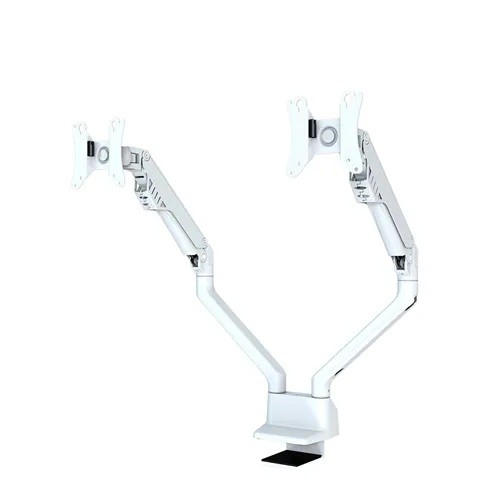 Uchwyt biurkowy FPMA-D750DWHITE2 na 2 ekrany 10-32 cali 75x75-100x100 2-8kg h:20-51cm PIVOT 180 stopni