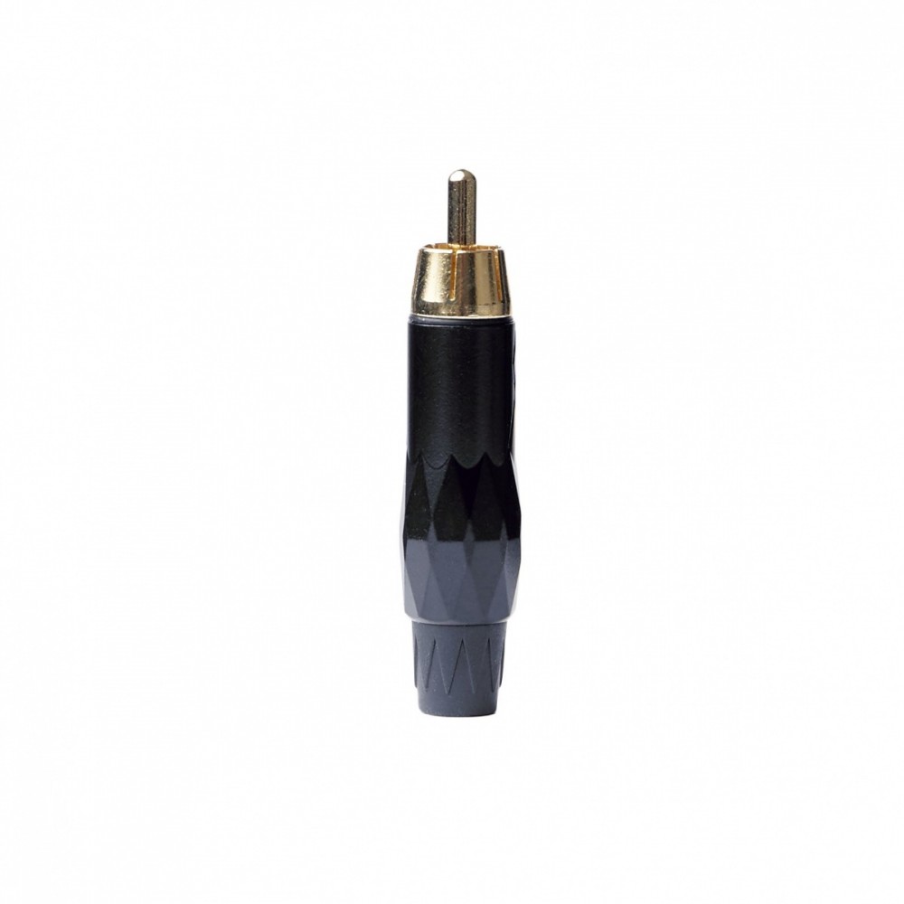 Wtyk RCA - RCA MB metalowy- zestaw 5 sztuk  Czarny