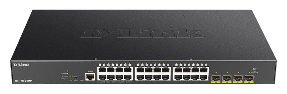 Przełącznik DGS-1250-28XMP 24GE PoE+ 4SFP+ 