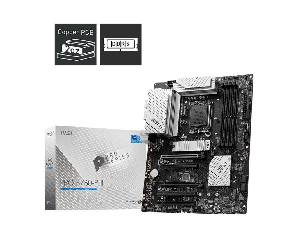 Płyta główna PRO B760-P II S1700 4DDR5 DP/HDMI ATX 