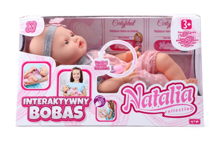 Lalka Natalia Bobas mimiczny 41 cm 
