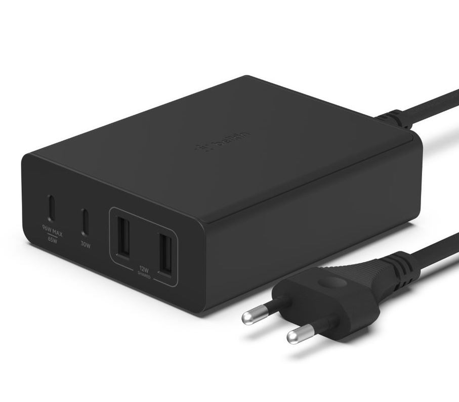 Ładowarka 108W 4-porty GaN 2xUSB- A 2xUSB-C czarna 