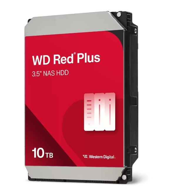 Dysk HDD Red Plus 10TB 3,5'' 512MB/7200RPM WD100EFGX 