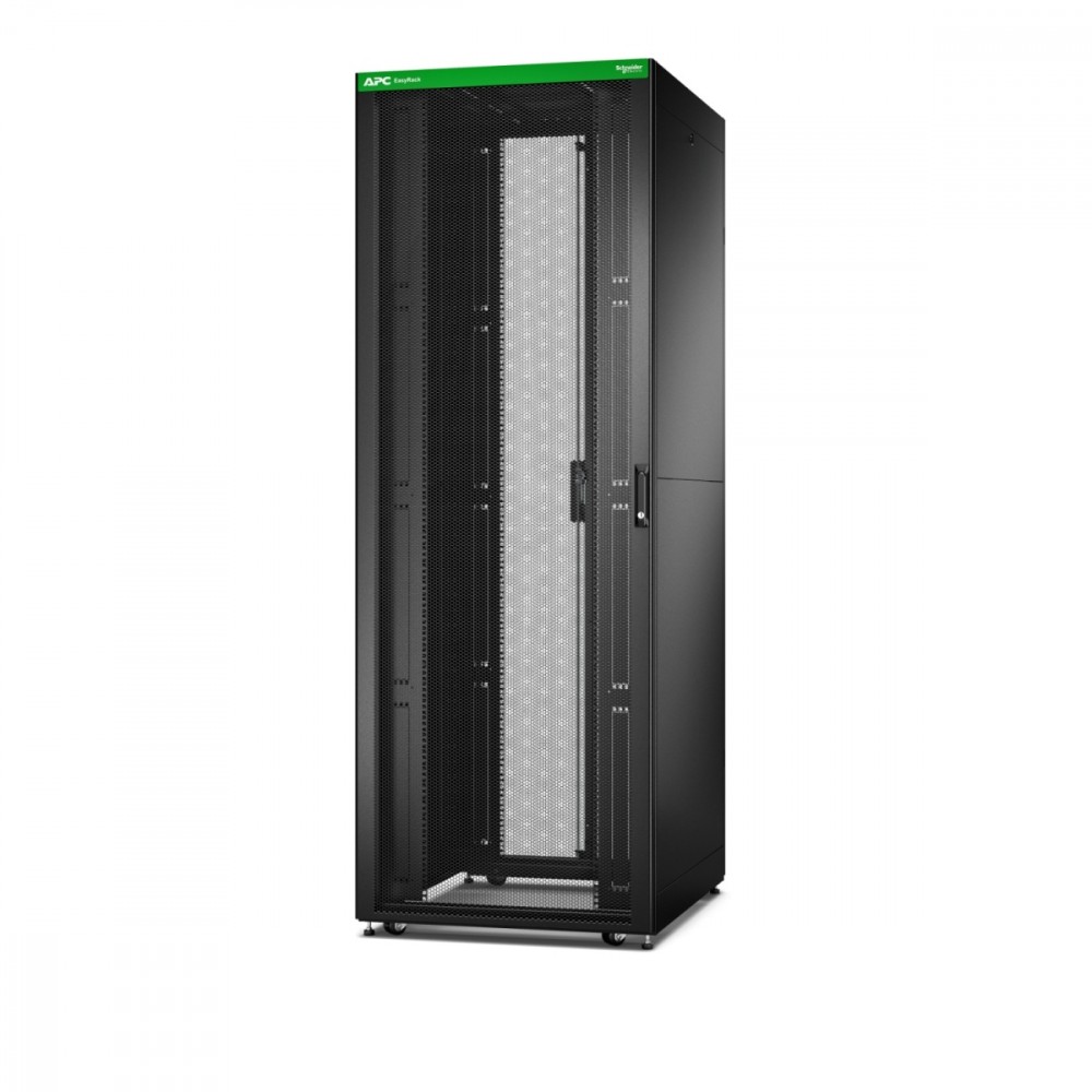 Szafa serwerowa ER8802 Easy Rack 800mm/48U/1000mm z dachem,                panelem bocznym, kółkami, nóżkami i 4 wspornikami, bez podłogi, czarna 