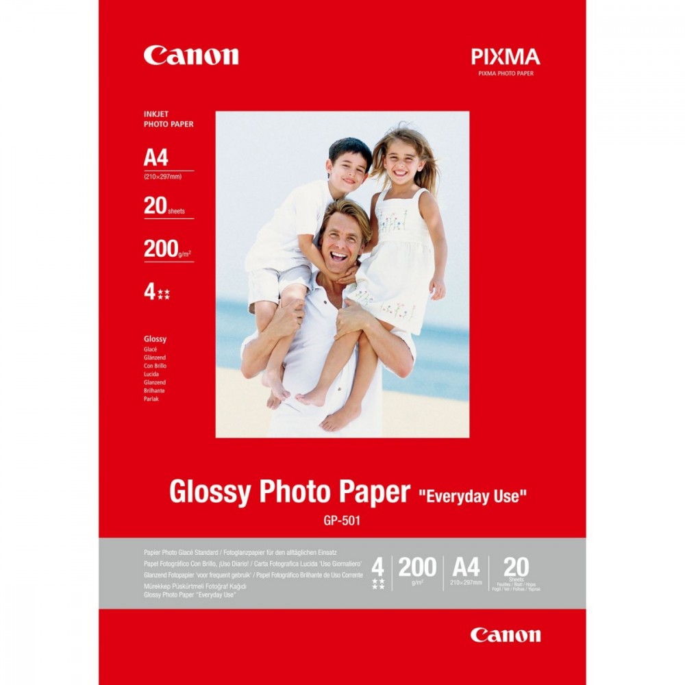 Papier Canon GP-501 błyszczący Photo Paper A4 20 arkuszy 0775B082