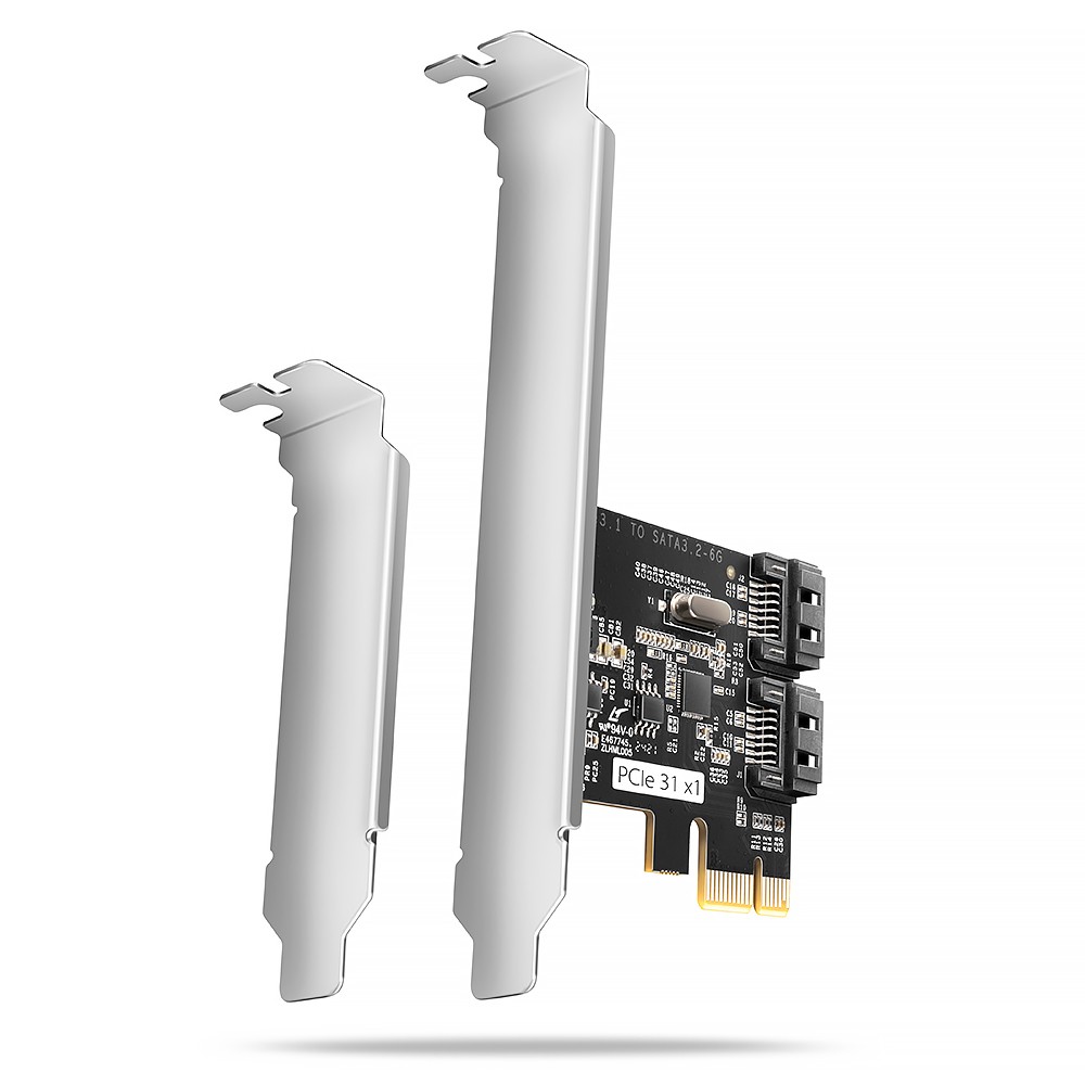 PCES-SJ2 Kontroler PCIe 2x wewnętrzny port SATA 6G, chipset JMB582 SP & LP