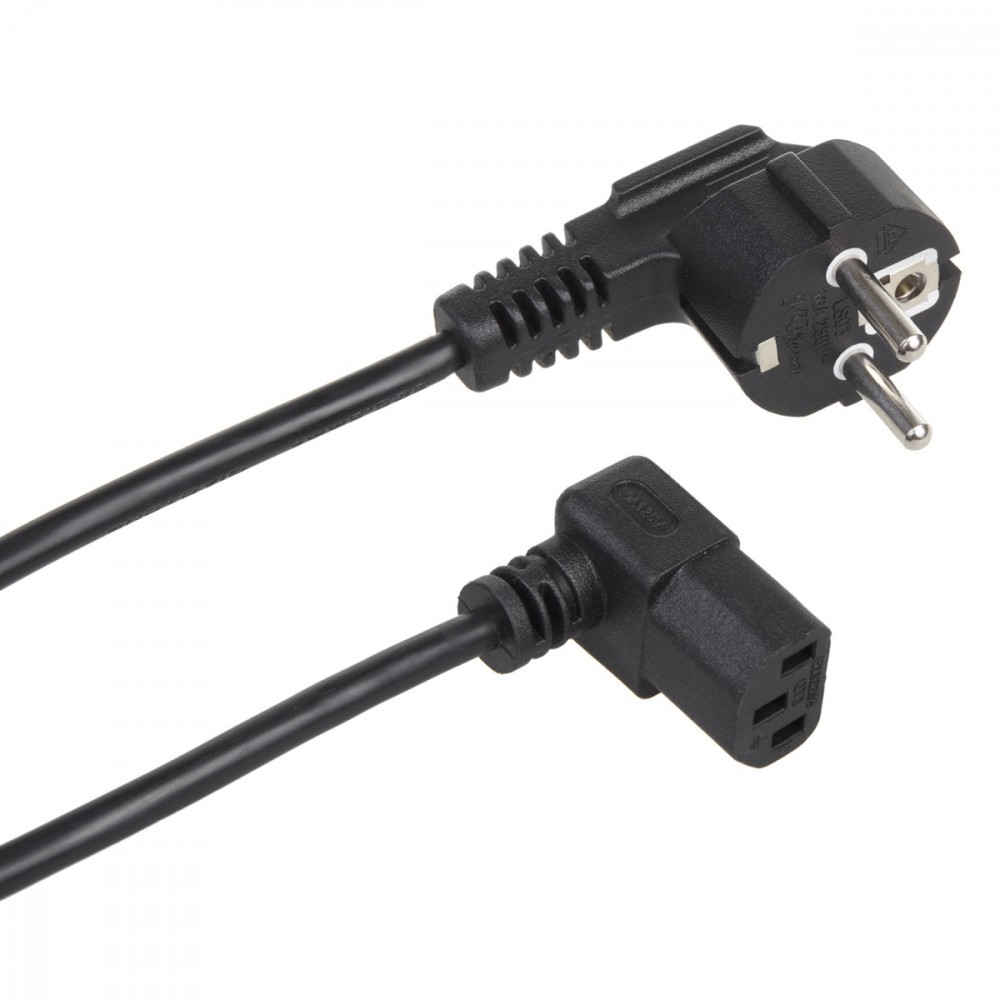Kabel zasilający kątowy 3m wtyk EU Maclean MCTV-854 