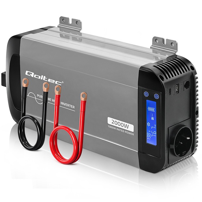 Przetwornica napięcia Pure Sine Wave | 12V na 230V |  1000/2000W 