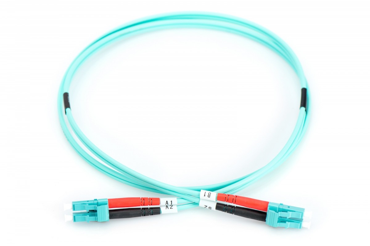 Patch cord światłowodowy FO LC-LC MM 50/125 OM3 duplex LSOH 7m turkusowy