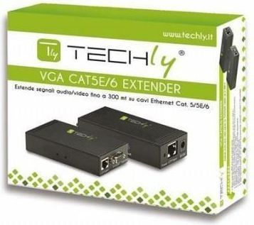 Extender VGA po kablu Cat5e/6 do 300m z audio 