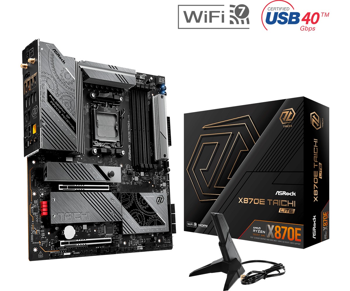 Płyta główna X870E TAICHI LITE AM5 4DDR5 M.2 EATX 
