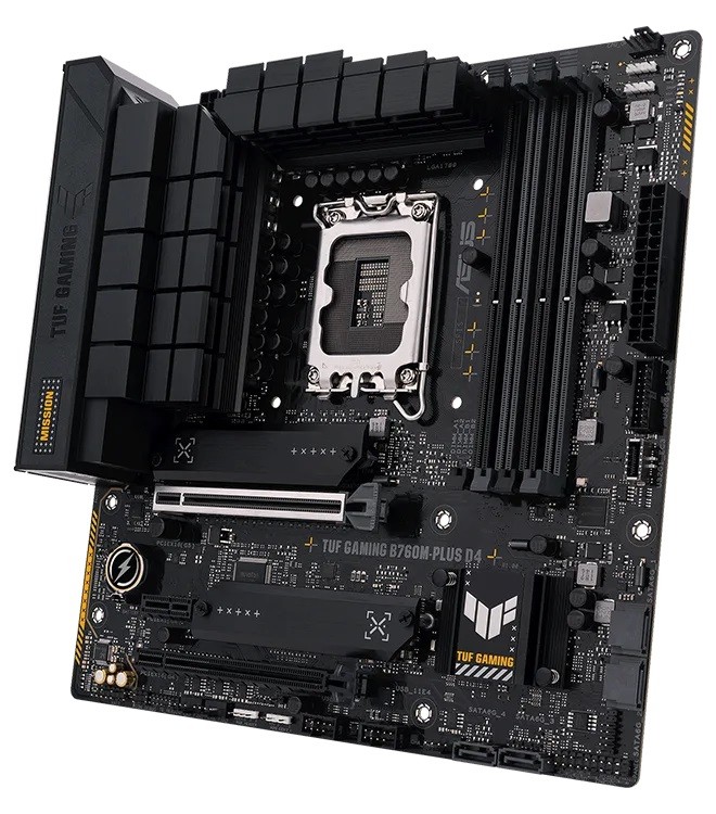 Płyta główna TUF GAMING B760M-PLUS D4 s1700 DDR4 DP/HDMI mATX 