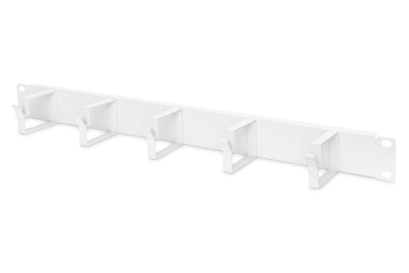 Organizer kablowy poziomy typu RING 19" 1U, 40x483x60mm, szary