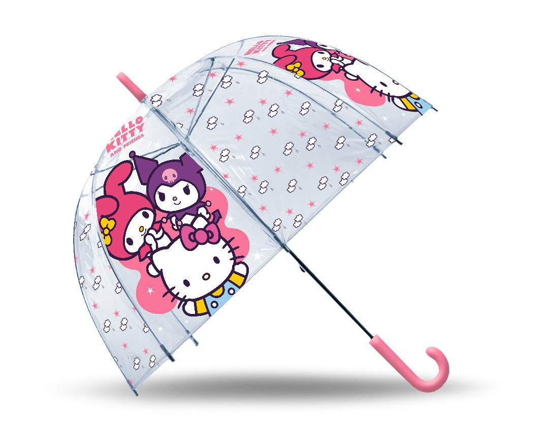 Parasolka przezroczysta manualna Hello Kitty 