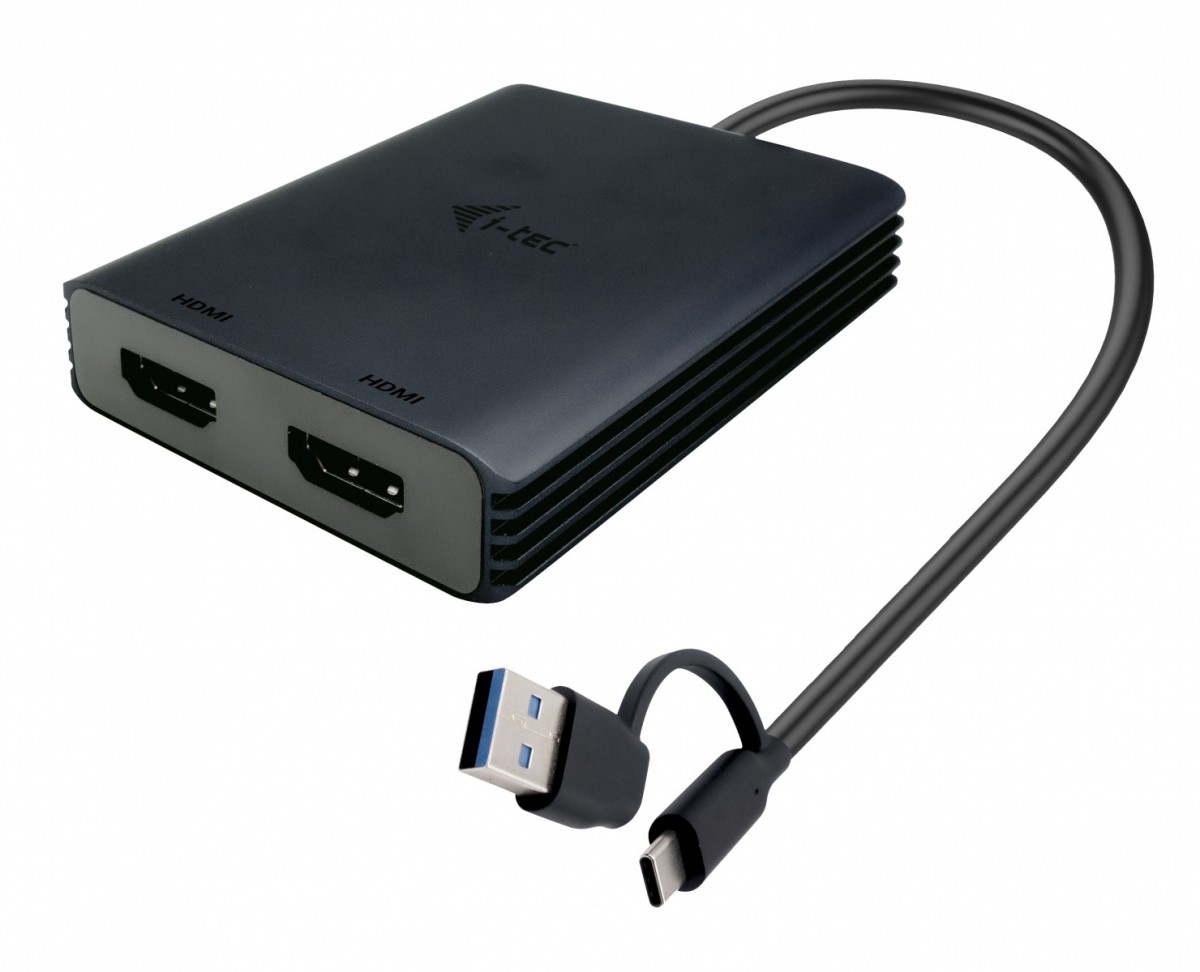 Adapter USB-A/USB-C Dual 4K/60 Hz HDMI Video 