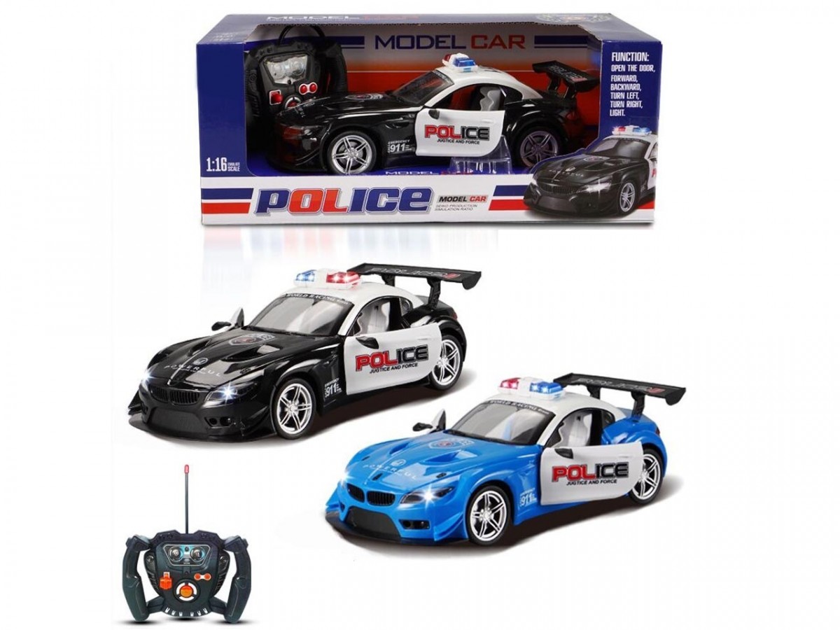 Auto policja R/C światło, otwierane drzwi