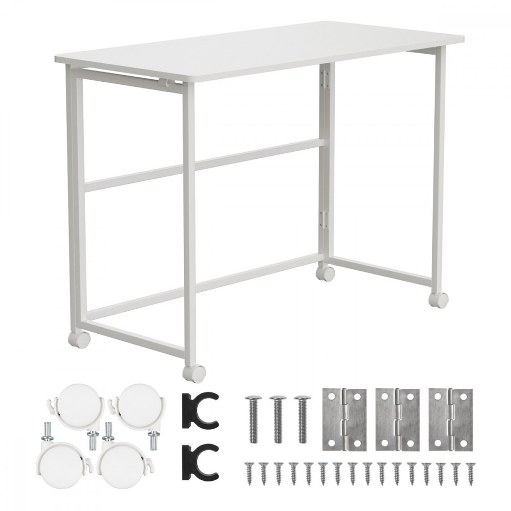 Biurko, stolik z kółkami MC-1250W 100x50 cm blat, max 50kg Białe
