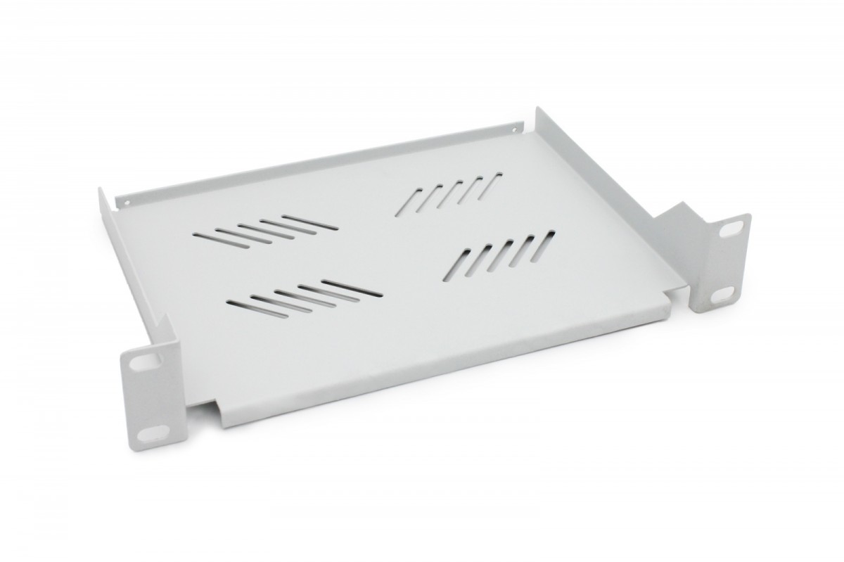 Półka do szaf 10" 1U, głębokość 150mm, szara