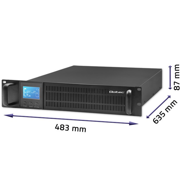 Zasilacz awaryjny UPS RACK | 2kVA | 1600W | LCD 