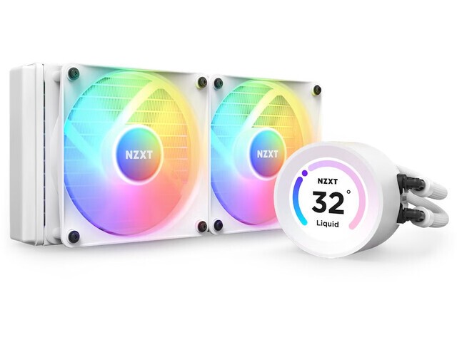 Chłodzenie wodne Kraken Elite 240 RGB LCD Białe 