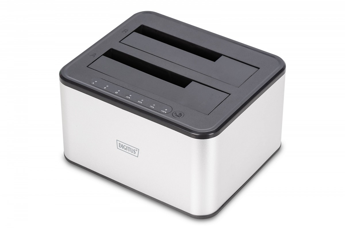 Stacja dokująca USB 3.0 Super Speed do 2x SSD/HDD 2.5/3.5" SATA III max.2x20TB z funkcją klonowania 