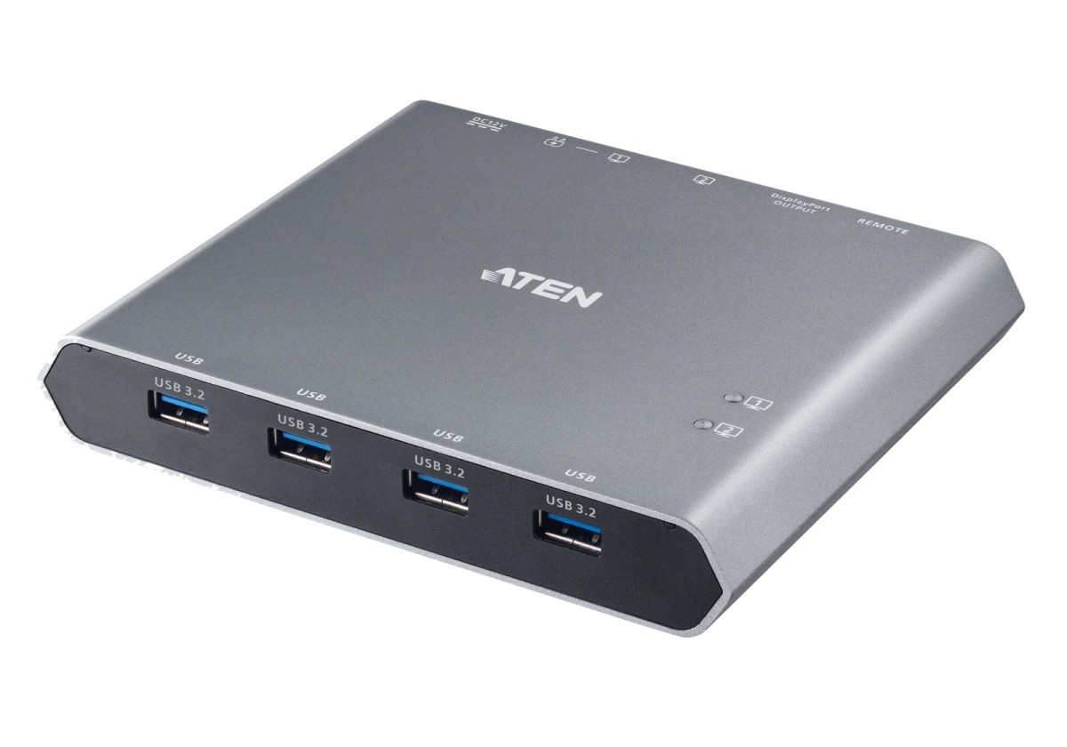 Przełącznik 2-Port 4K DP USB-C KVM Dock Switch with Power 