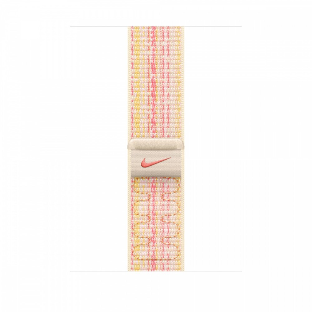 Opaska sportowa Nike w kolorze księżycowej poświaty/różowym do koperty 45 mm