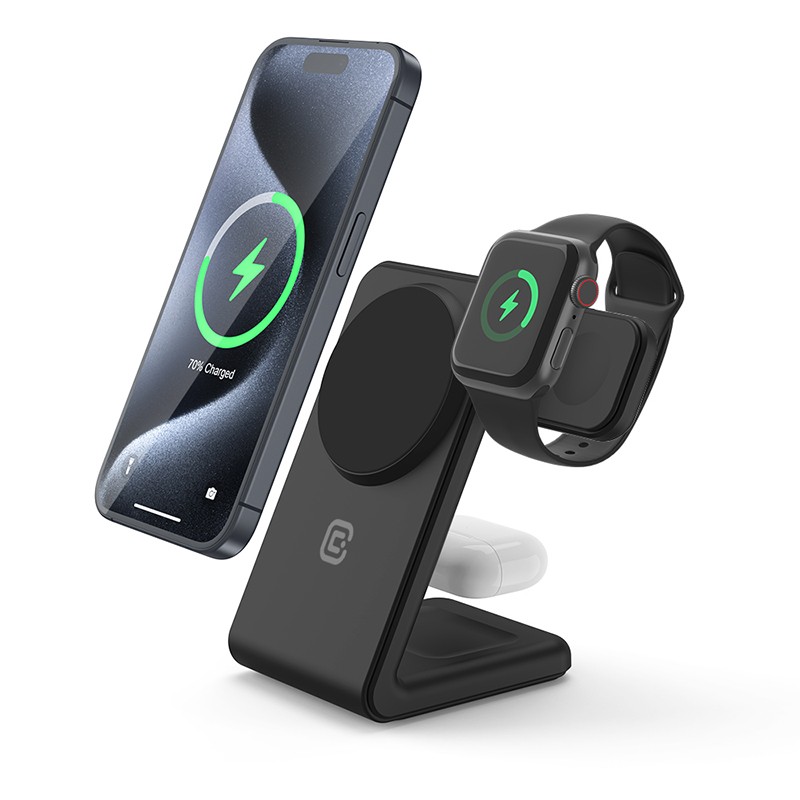Ładowarka bezprzewodowa MagSpot Stand 3w1 z MagSafe do iPhone, Apple Watch i AirPods