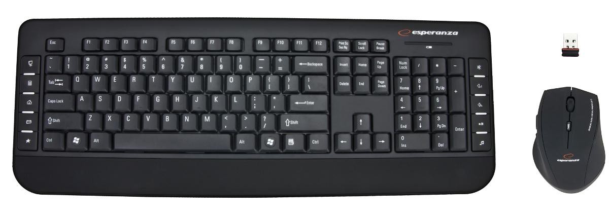 Zestaw bezprzewodowy klawiatura z myszką EK120 2,4GHz USB