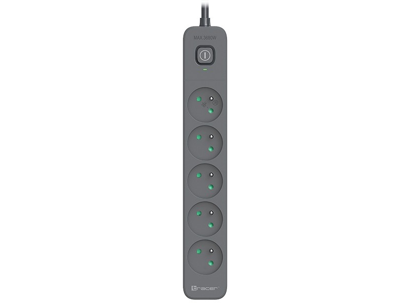 Listwa zasilająca antyprzepięciowa Power Line+ 3m Graphite (5 gniazd)