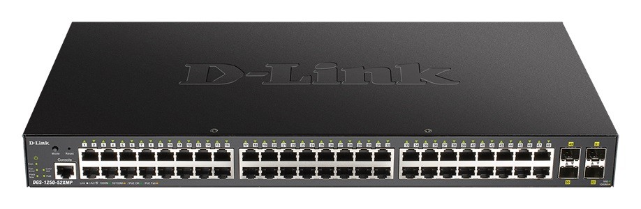 Przełącznik DGS-1250-52XMP 48GE PoE+ 4SFP+ 