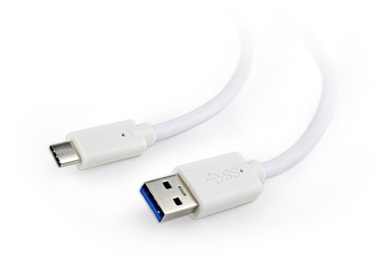Kabel USB 3.0 typ C AM/CM/0.1m/biały
