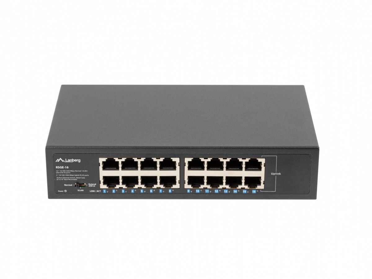 Switch 16X1GB Gigabit Ethernet rack    RSGE-16 