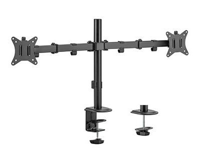 Ramię dla dwóch monitorów biurkowe  (regulowane), 17 cale- 32 cale, do 9kg