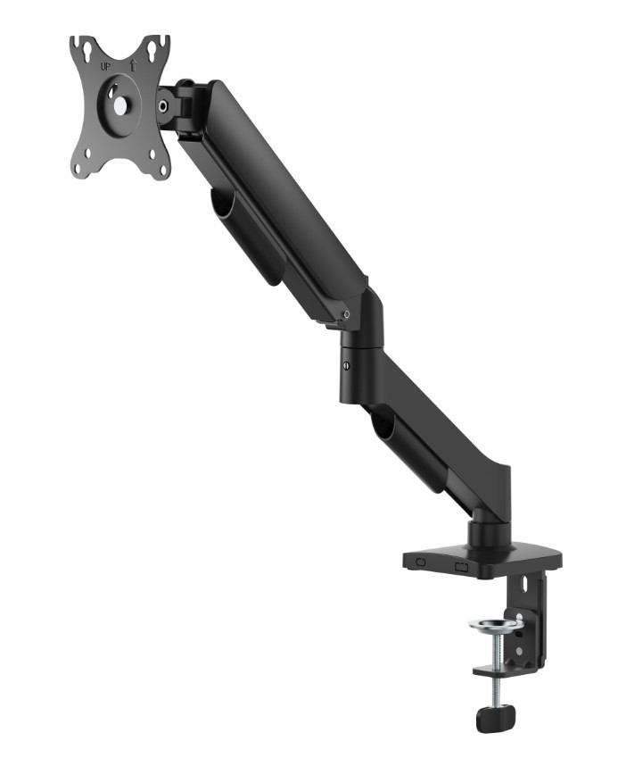 Ramię biurkowe na jeden monitor z portami USB,          regulowane,  od 17 do 32 cali, obciążenie do 9kg