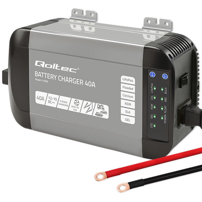 Inteligentna ładowarka do akumulatorów LiFePO4 AGM GEL SLA | 40A | 12V 