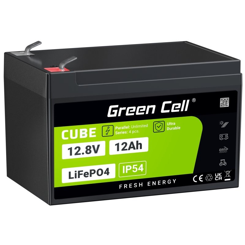 Akumulator CUBE LiFePO4 12Ah 12V/12.8V 153.6Wh 