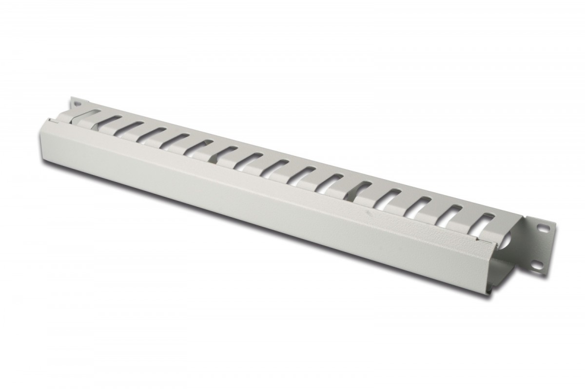 Organizer kablowy, dukt 19'' 1U, W/40xG/70, jasnoszary (RAL 7035)