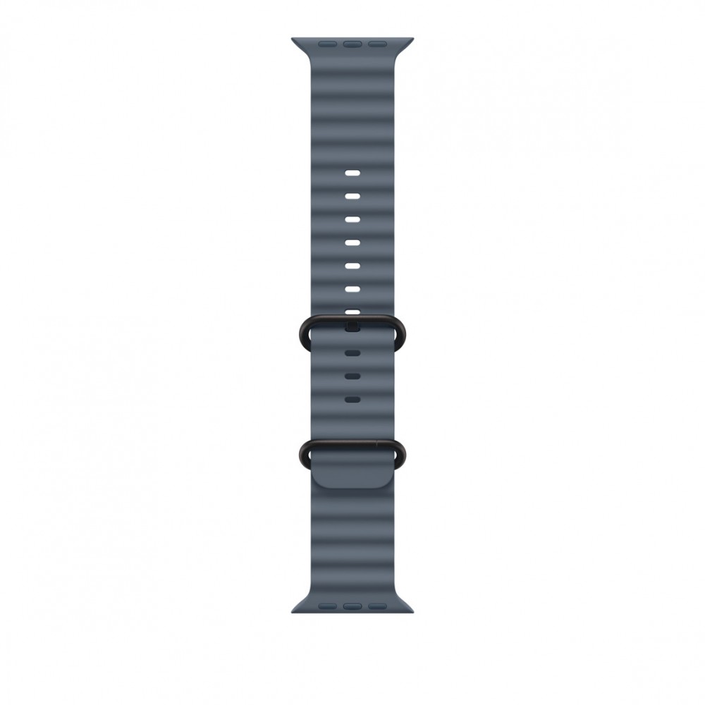 Pasek Ocean w kolorze marynarskiego granatu do koperty 49 mm - elementy z tytanu w kolorze czarnym