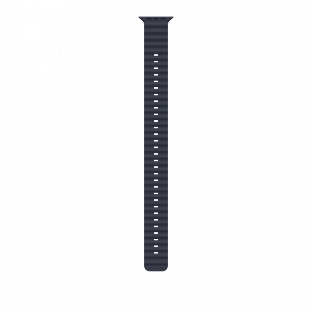 Przedłużka do paska Ocean w kolorze granatu do koperty 49 mm - elementy z tytanu w kolorze naturalnym