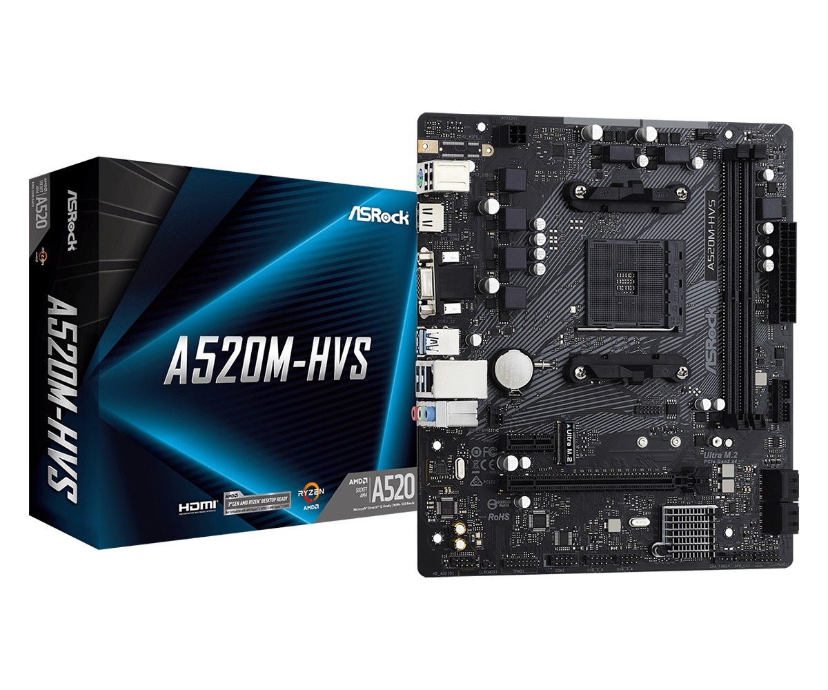 Płyta główna A520M-HVS AM4 2DDR4 HDMI/VGA M.2 mATX 