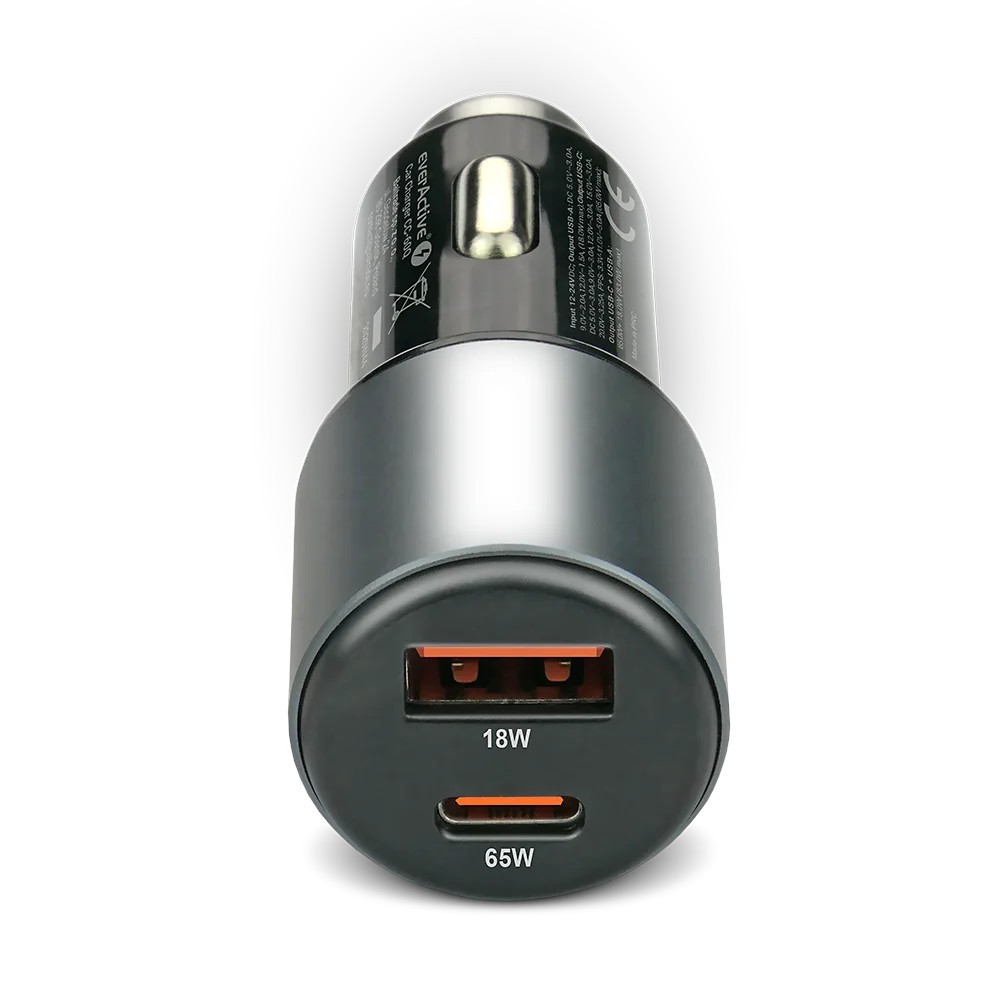 Ładowarka samochodowa CC-60Q QC3.0 83W 1X USB + 1X USB-C PD czarna