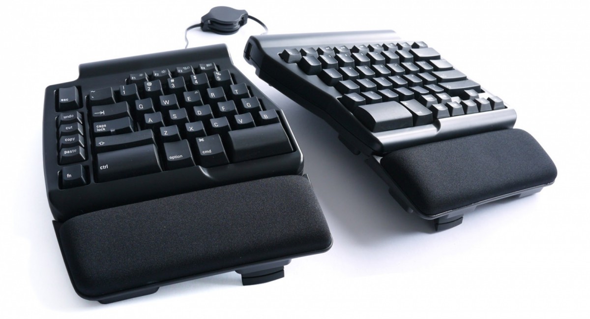 Klawiatura mechaniczna ergonomiczna Ergo Pro hub 3xUSB czarna