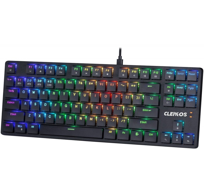 Klawiatura mechaniczna CLEIKOS GK-135 podświetlenie LED Czarna 