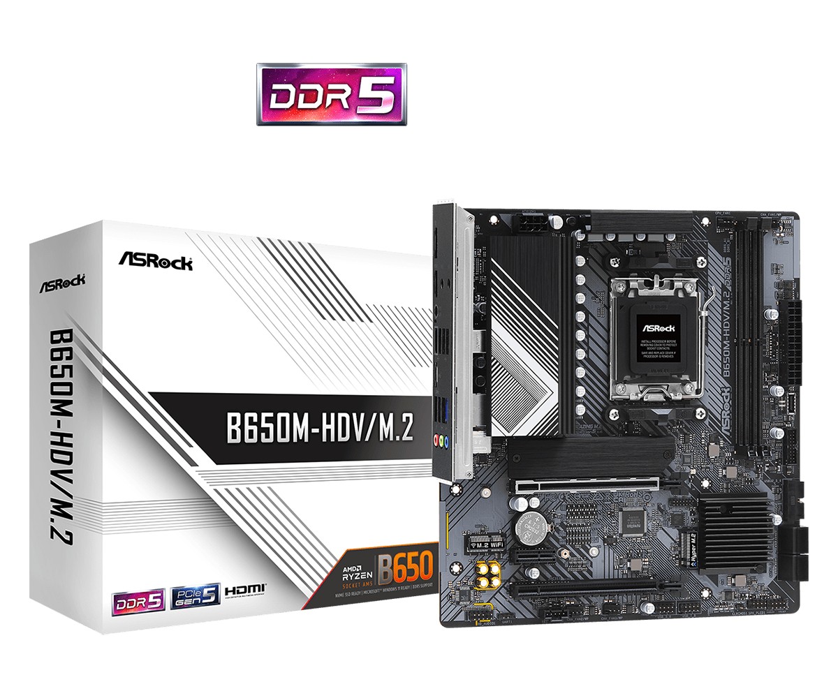 Płyta główna B650M-HDV/M.2 AM5 2DDR5 HDMI/DP mATX 
